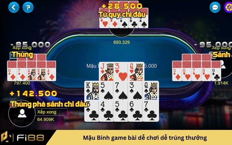 Mậu Binh game bài dễ chơi dễ trúng thưởng