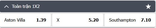 nhận định kèo Châu Âu trận đấu Aston Villa và Southampton giải Ngoại Hạng Anh